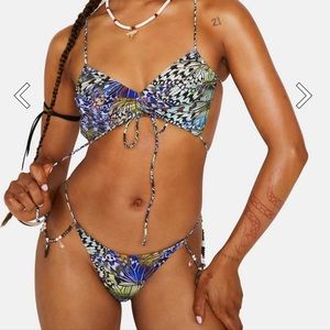 Volare butterfly bikini bottom and top set